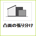 凸面の張り分け