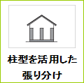 柱型を活用した張り分け